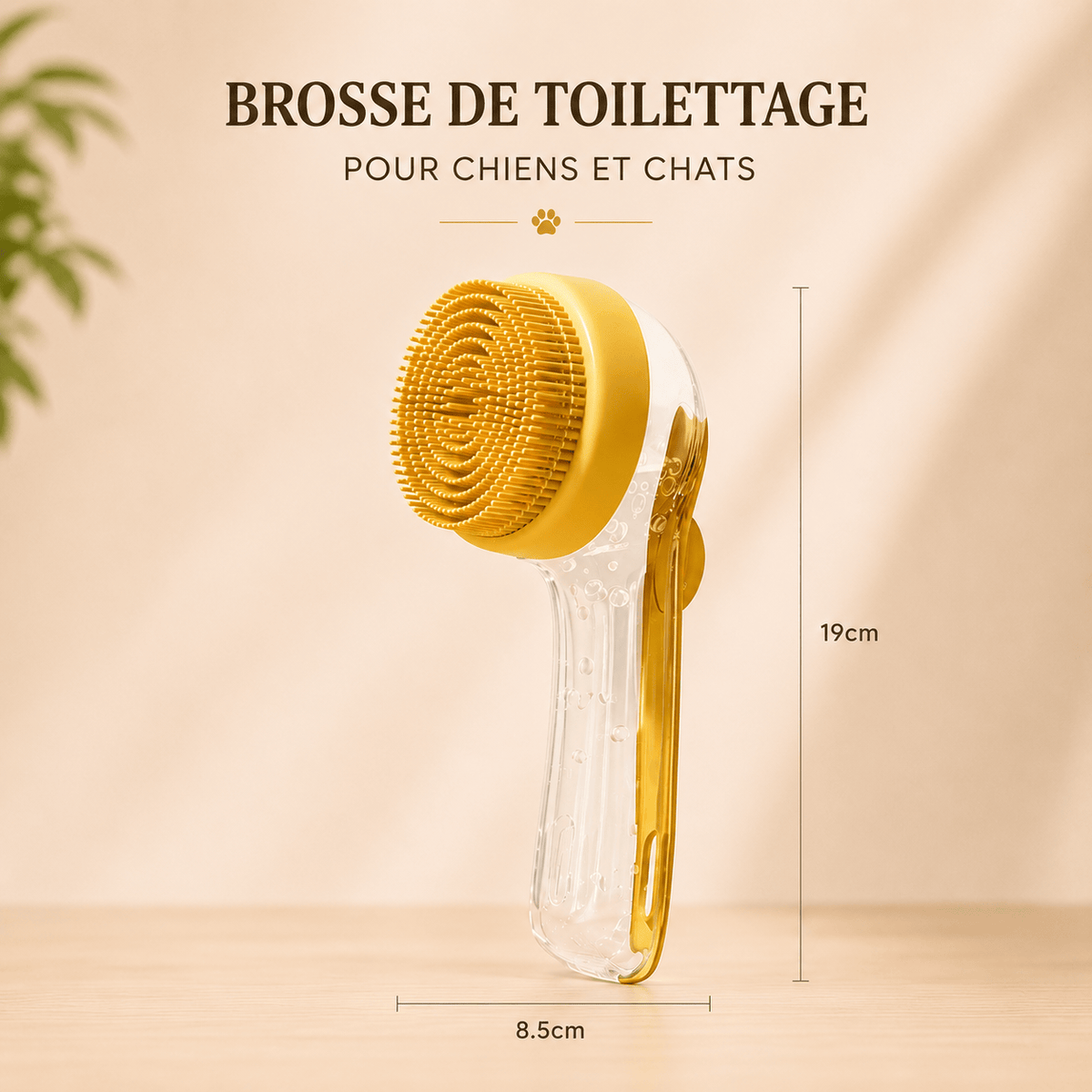 Brosse de Bain Chien avec Shampoing Intégré | Bain Facile