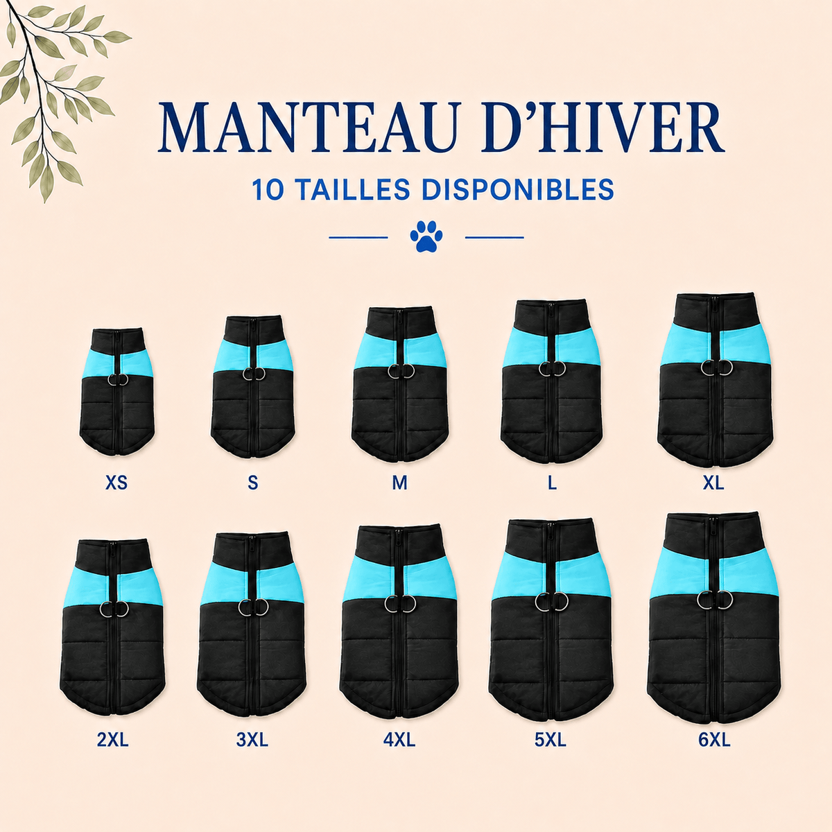 Manteau d'Hiver pour Chien | Imperméable et Coupe-Vent