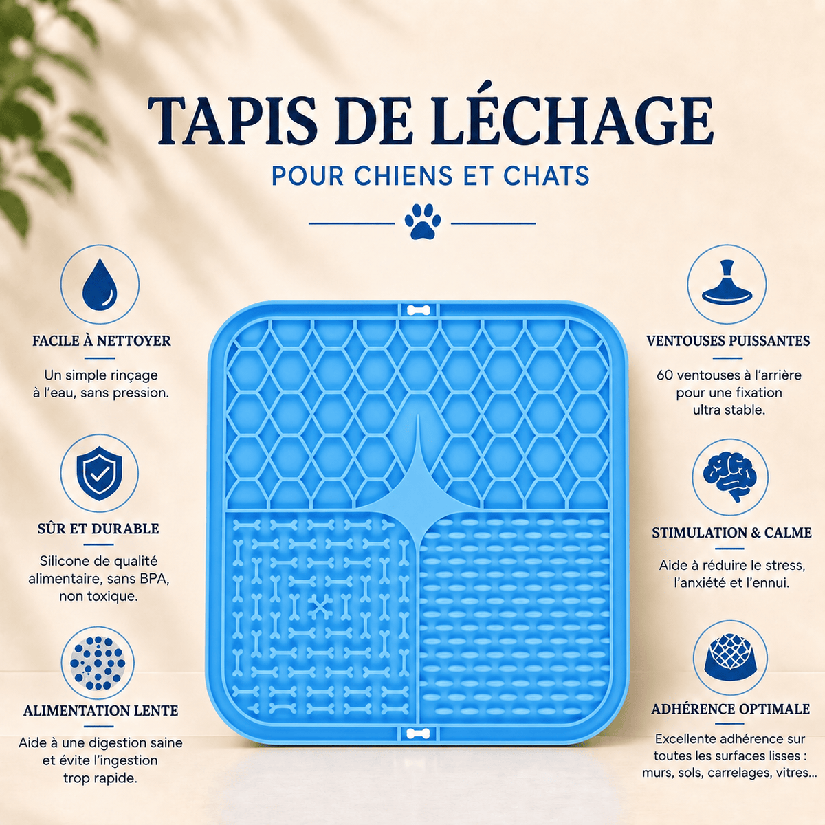 Tapis de Léchage pour Chien | Anti-Stress et Occupation