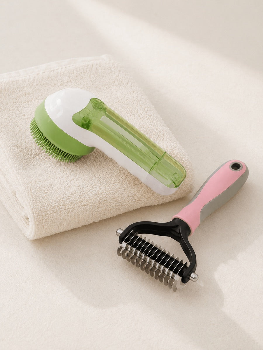 Brosse de Bain Chien avec Shampoing Intégré | Bain Facile